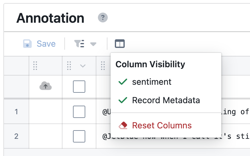 Column Order & Visibilty